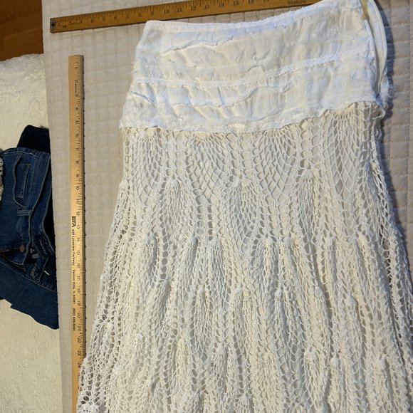 Dresses & Skirts - White crochet skirt